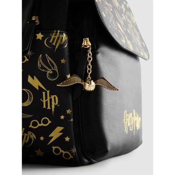 NEW Primark x Harry Potter Black and Gold Backpack main image 7
